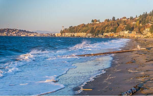 Alki Beach photography seattle skyline